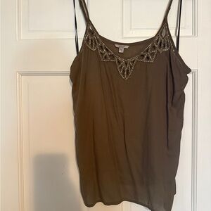 Guess Khaki Embellished Camisole